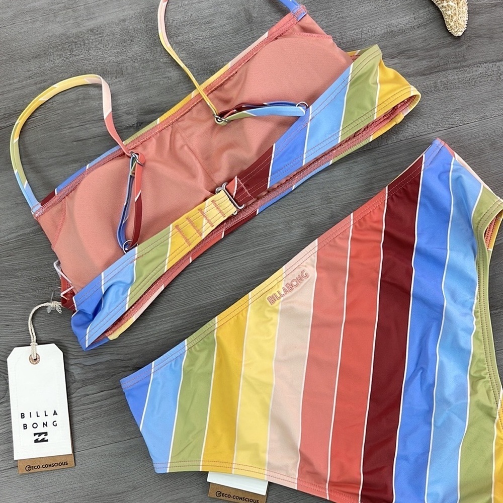 ☀️BILLABONG☀️ BRIGHTER DAZE SQUARE BRIGHTER DAZE RISE BIKINI SET - Picture 13 of 15